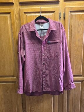 The North Face Men's Red Check Button-Down Shirt